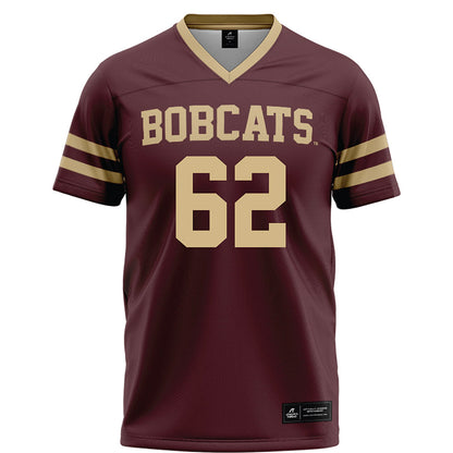 Texas State - NCAA Football : Teagan Lindsey - Maroon Football Jersey-0