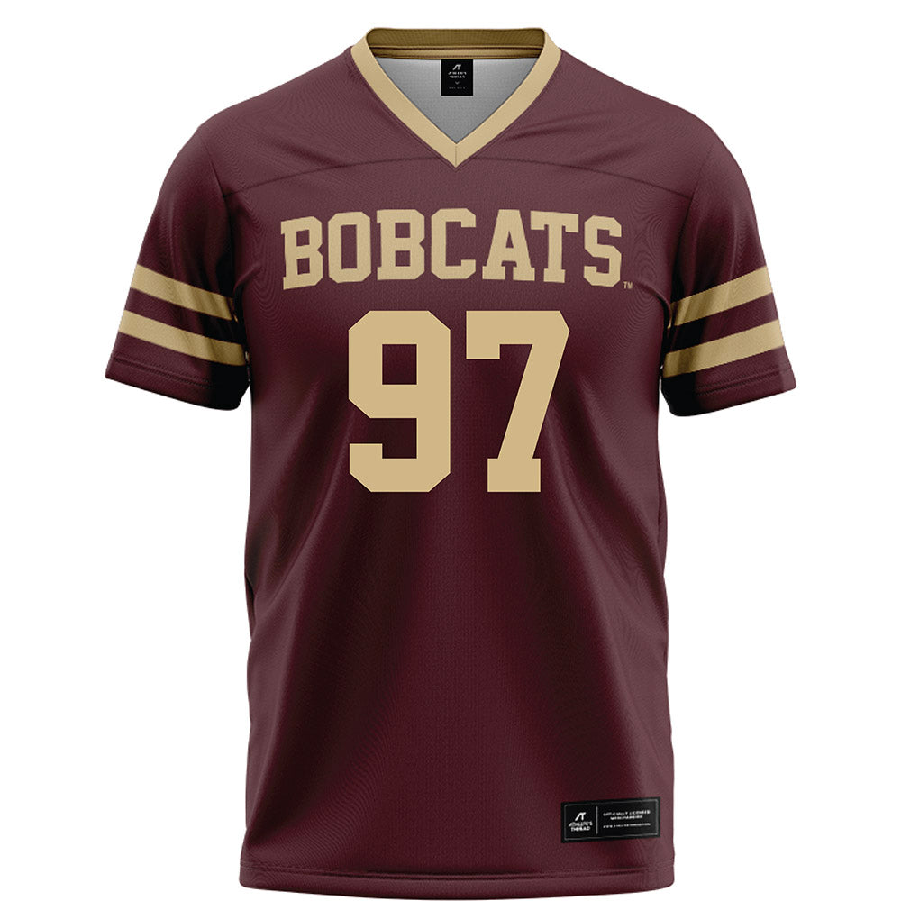 Texas State - NCAA Football : Devarrick Woods - Maroon Football Jersey-0