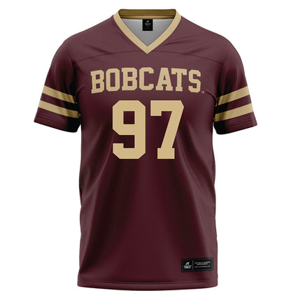Texas State - NCAA Football : Devarrick Woods - Maroon Football Jersey-0