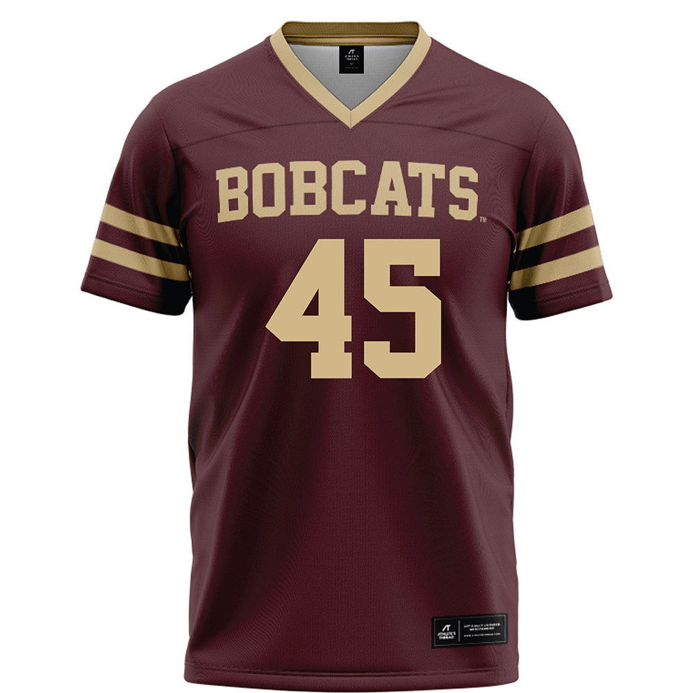 Texas State - NCAA Football : Cole Nilles - Maroon Football Jersey-0