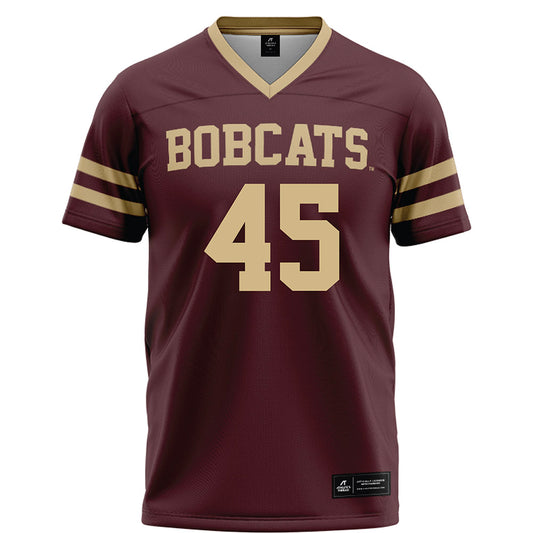 Texas State - NCAA Football : Cole Nilles - Maroon Football Jersey-0