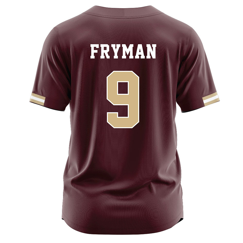 Texas State - NCAA Baseball : Bennett Fryman - Maroon Jersey-1