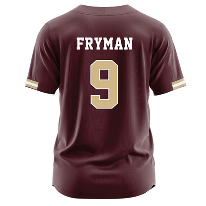 Texas State - NCAA Baseball : Bennett Fryman - Maroon Jersey-1
