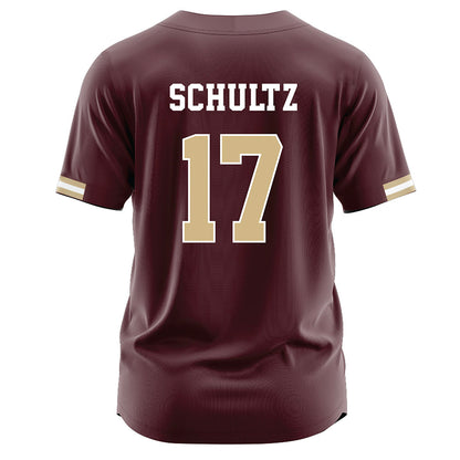 Texas State - NCAA Baseball : Logan Schultz - Maroon Jersey-1