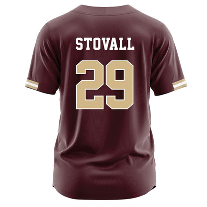 Texas State - NCAA Baseball : Kortland Stovall - Maroon Jersey-1