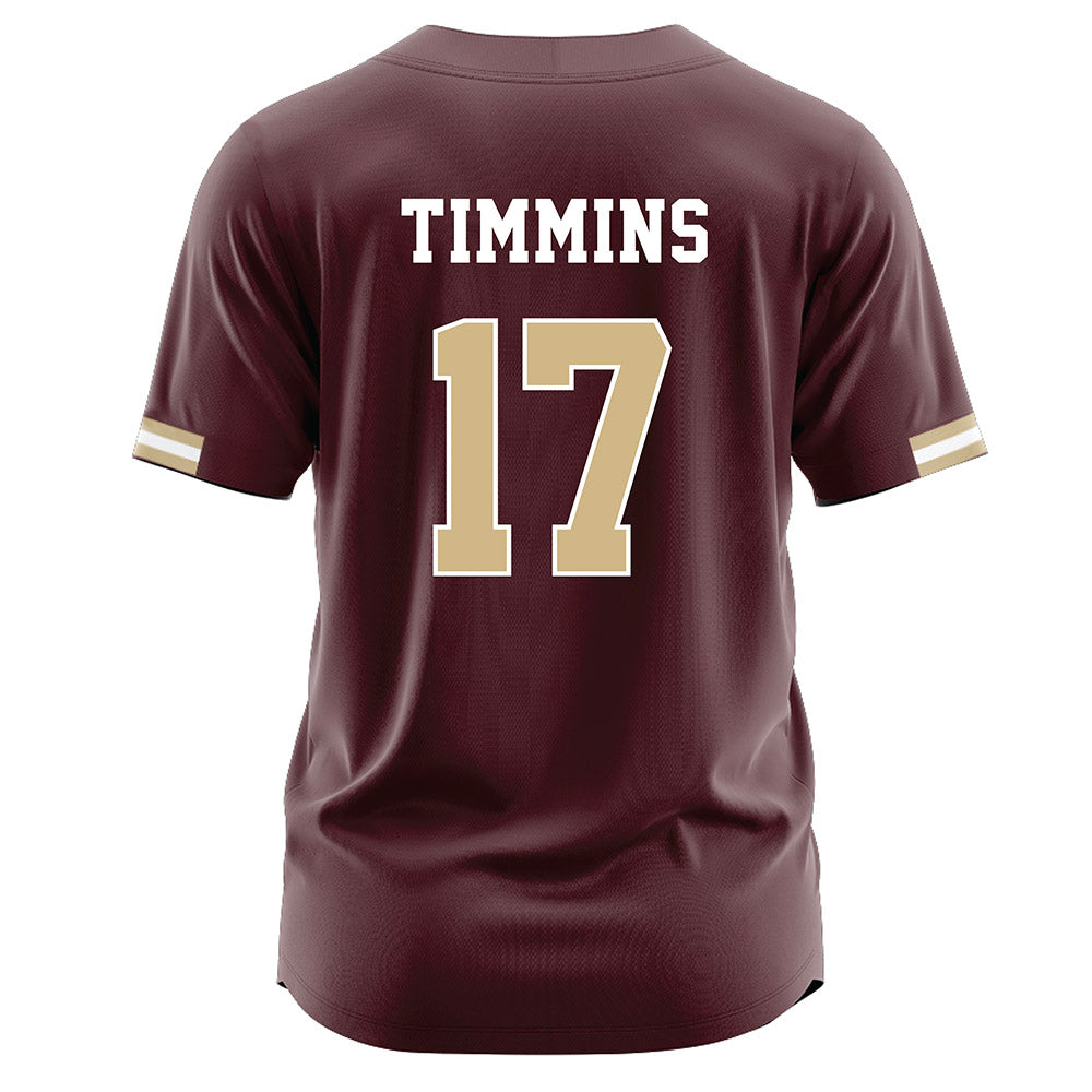 Texas State - NCAA Baseball : Braylen Timmins - Maroon Jersey-1