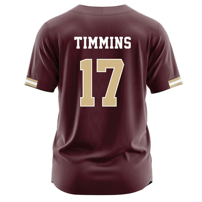 Texas State - NCAA Baseball : Braylen Timmins - Maroon Jersey-1