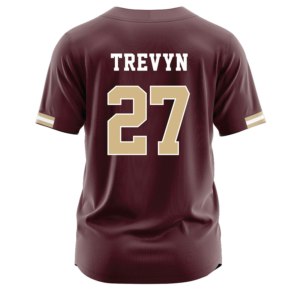 Texas State - NCAA Baseball : Trevyn Trevyn - Maroon Jersey-1