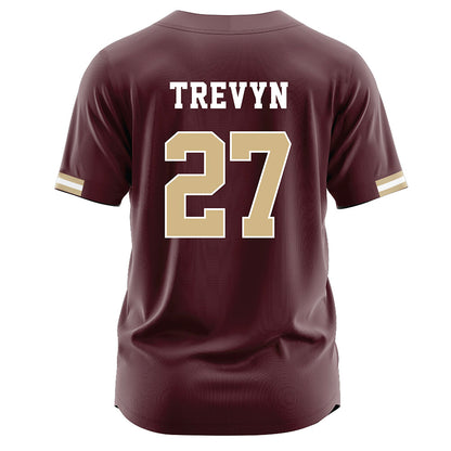Texas State - NCAA Baseball : Trevyn Trevyn - Maroon Jersey-1