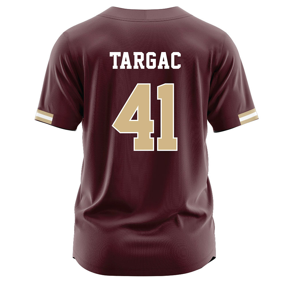 Texas State - NCAA Baseball : Titan Targac - Maroon Jersey-1