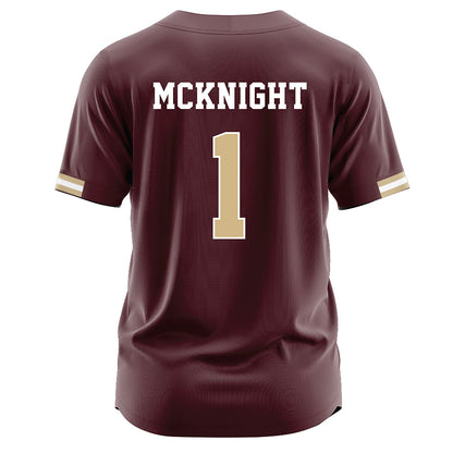 Texas State - NCAA Baseball : Jaxon McKnight - Maroon Jersey-1