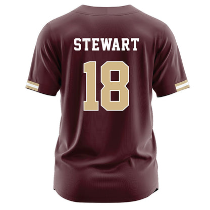 Texas State - NCAA Baseball : Jayden Stewart - Maroon Jersey-1