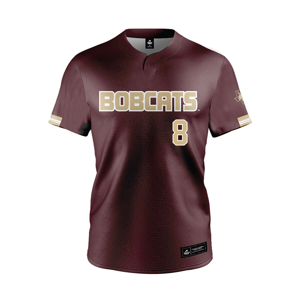 Texas State - NCAA Baseball : Daylen Foor - Maroon Jersey-0