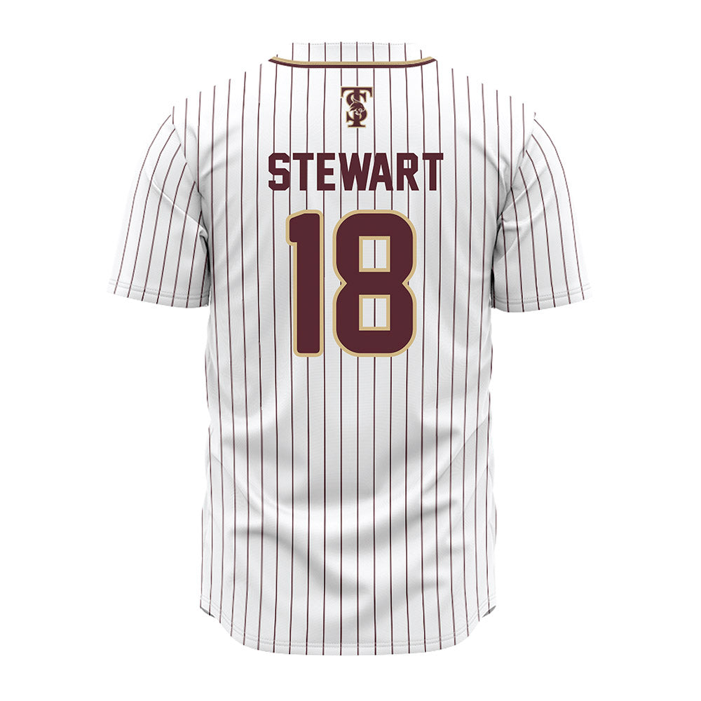 Texas State - NCAA Baseball : Jayden Stewart - White Jersey-1