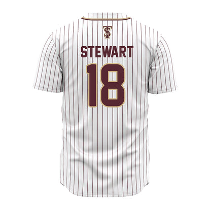 Texas State - NCAA Baseball : Jayden Stewart - White Jersey-1