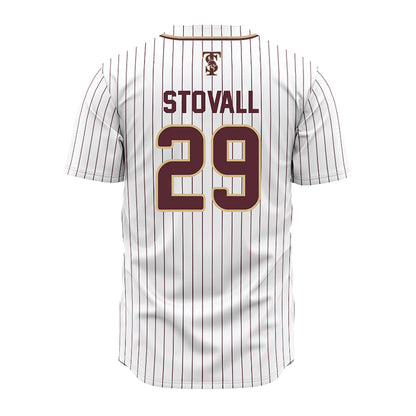 Texas State - NCAA Baseball : Kortland Stovall - White Jersey-1