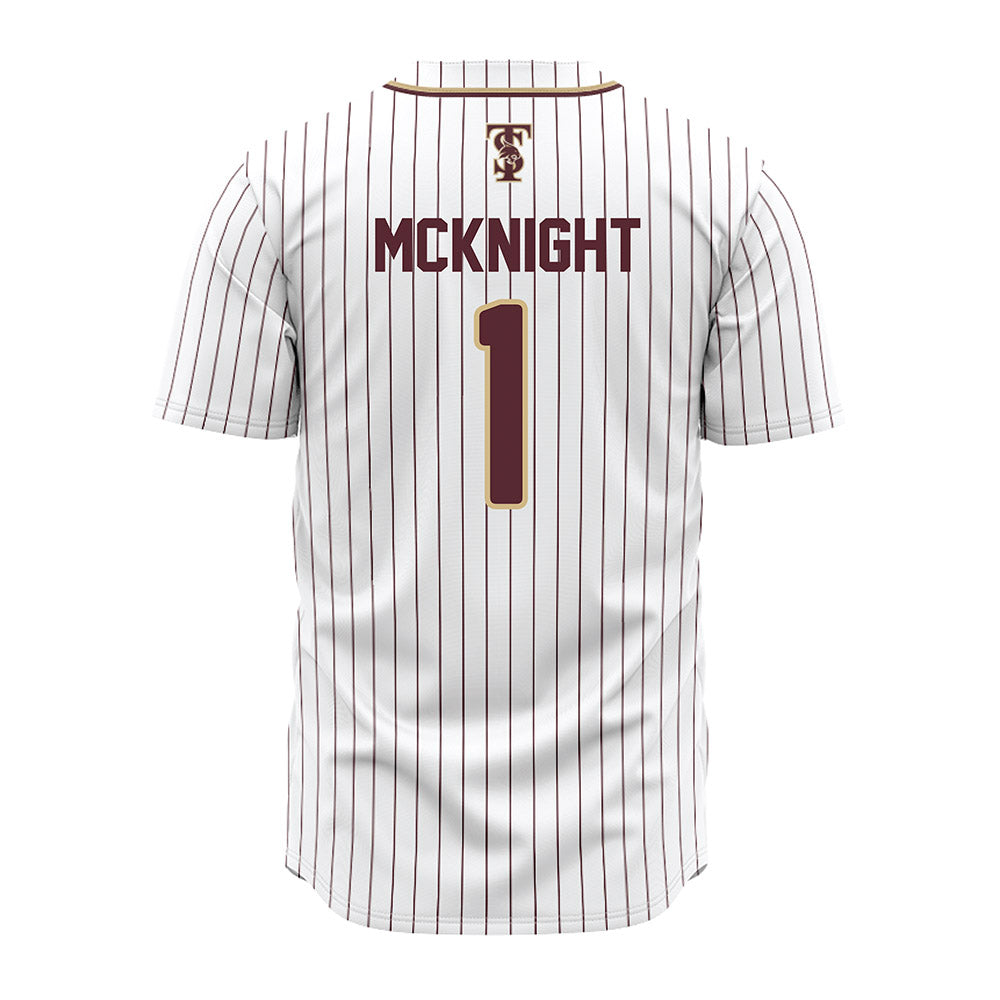 Texas State - NCAA Baseball : Jaxon McKnight - White Jersey-1