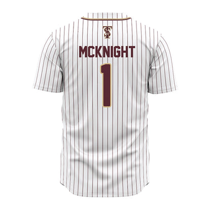 Texas State - NCAA Baseball : Jaxon McKnight - White Jersey-1