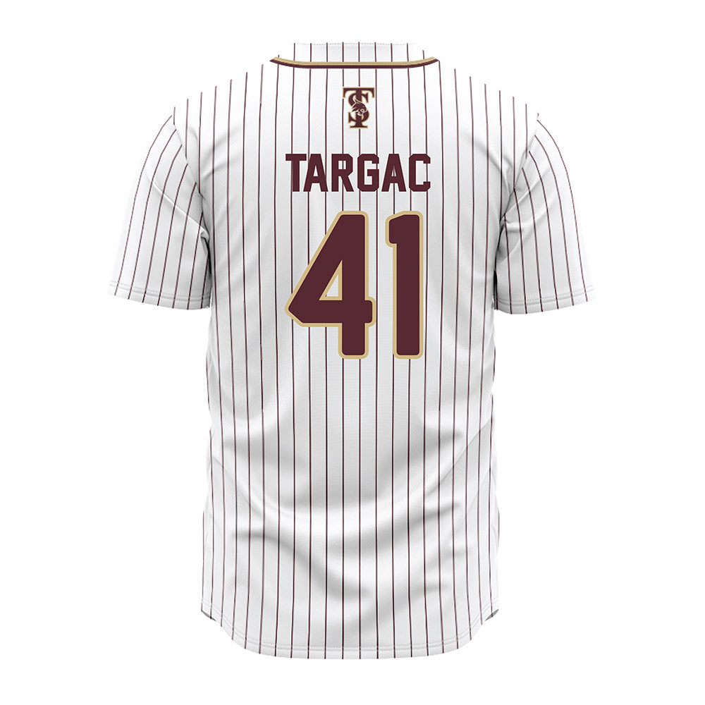 Texas State - NCAA Baseball : Titan Targac - White Jersey-1