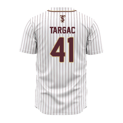 Texas State - NCAA Baseball : Titan Targac - White Jersey-1