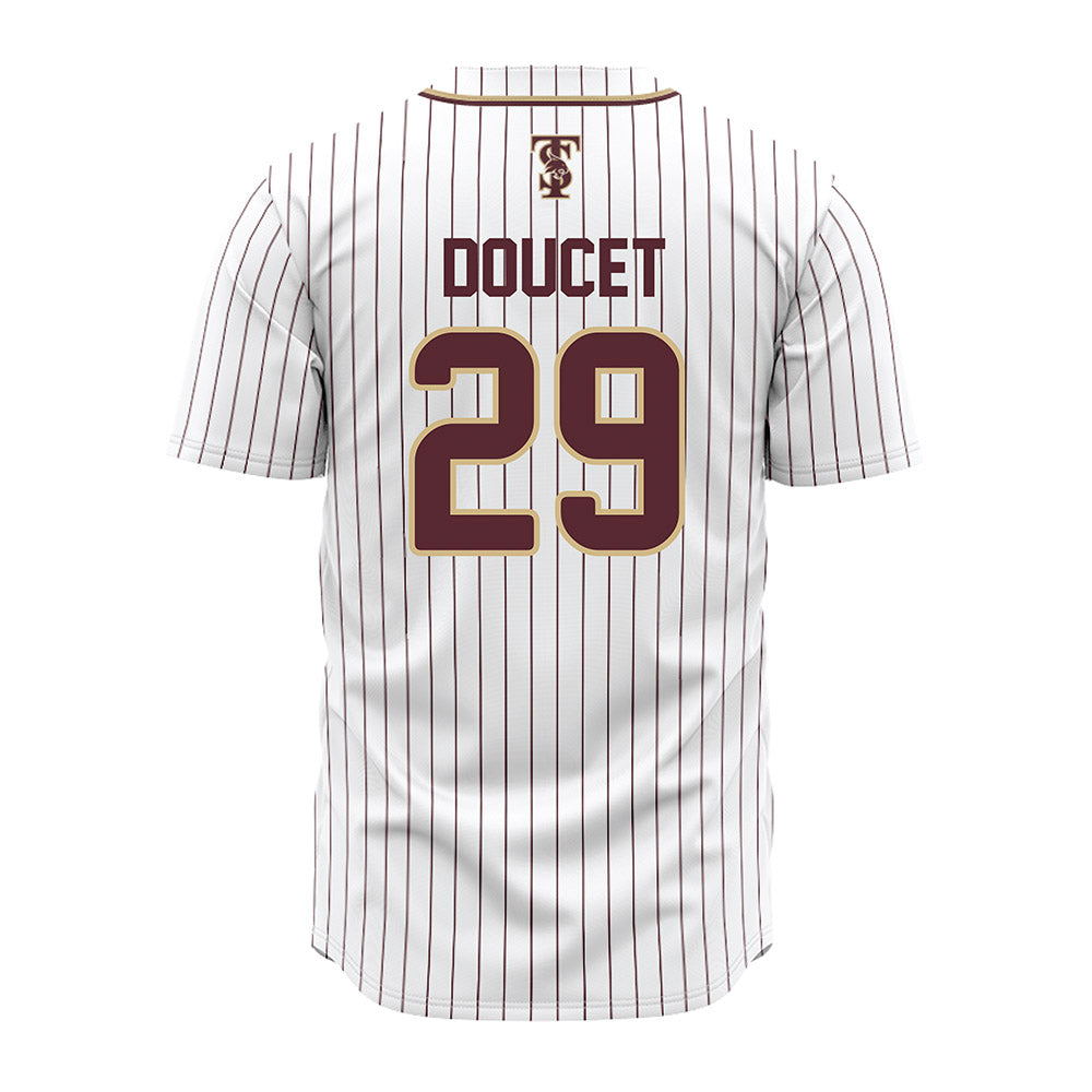 Texas State - NCAA Baseball : Conner Doucet - White Jersey-1