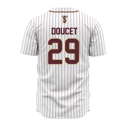 Texas State - NCAA Baseball : Conner Doucet - White Jersey-1