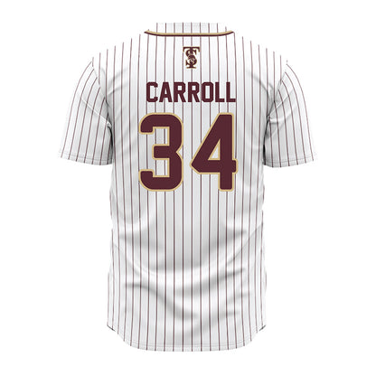 Texas State - NCAA Baseball : Coll Carroll - White Jersey-1