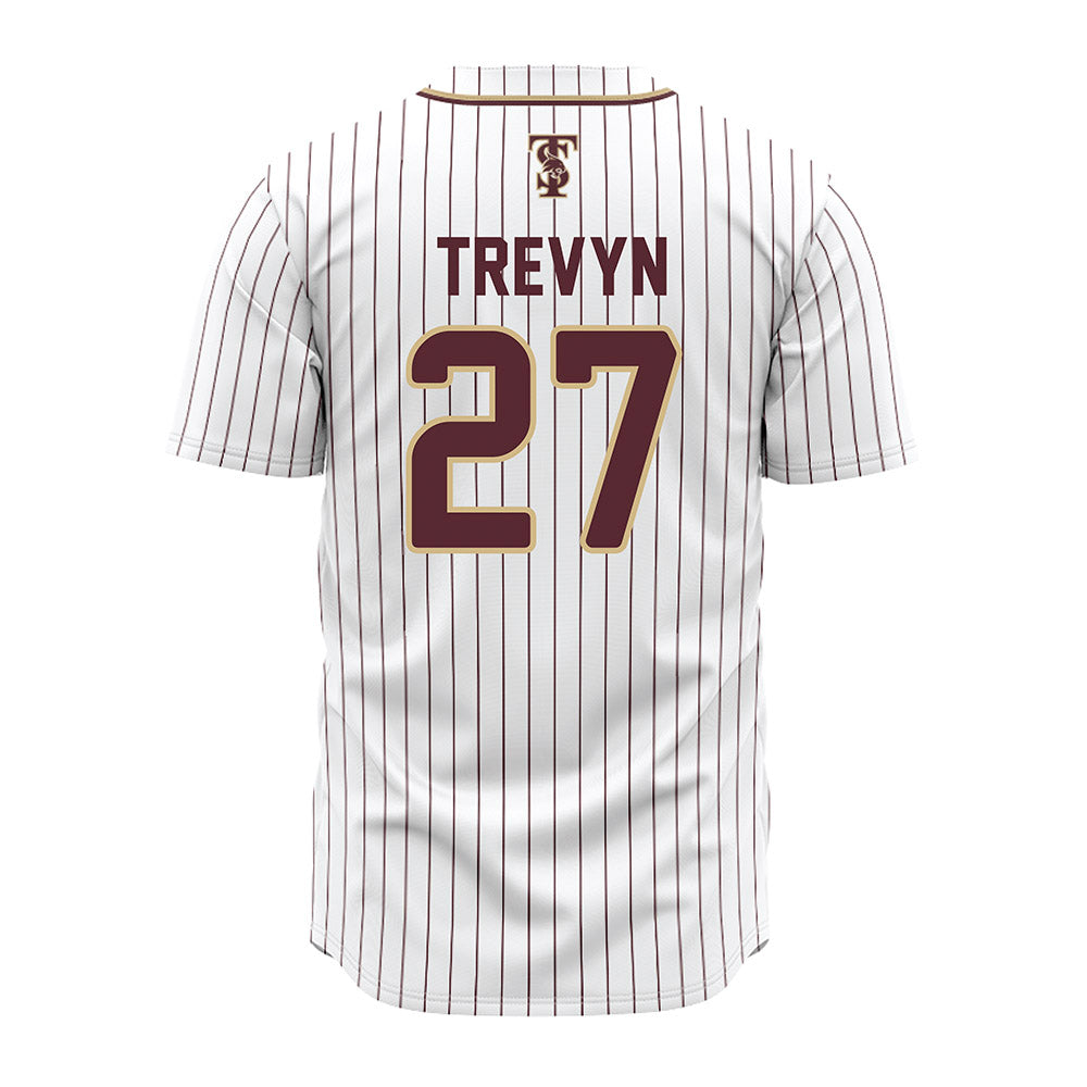 Texas State - NCAA Baseball : Trevyn Trevyn - White Jersey-1