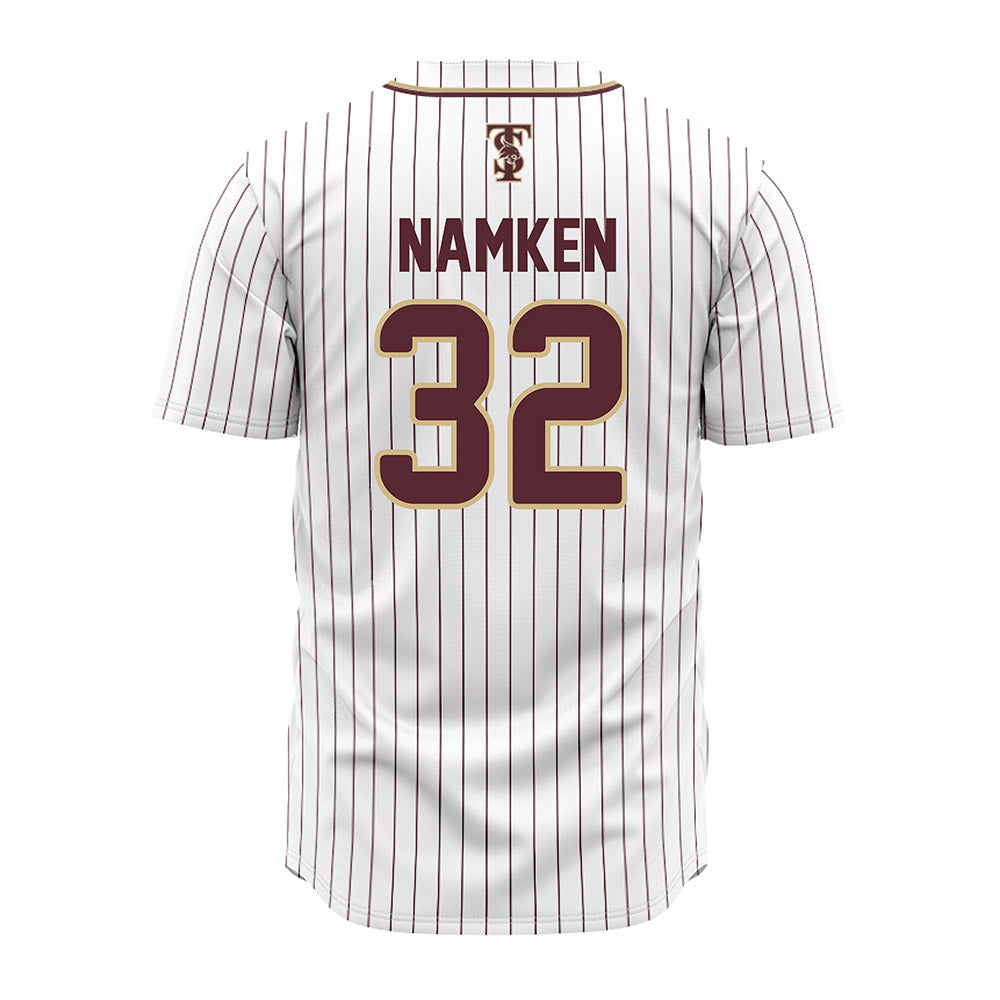 Texas State - NCAA Baseball : Clayton Namken - White Jersey-1
