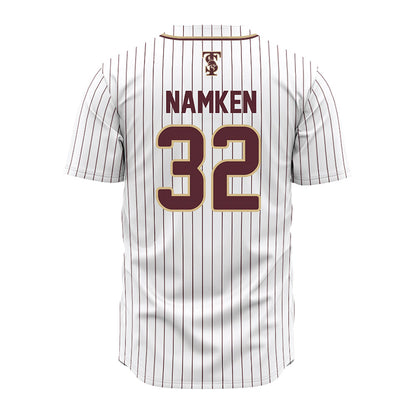 Texas State - NCAA Baseball : Clayton Namken - White Jersey-1