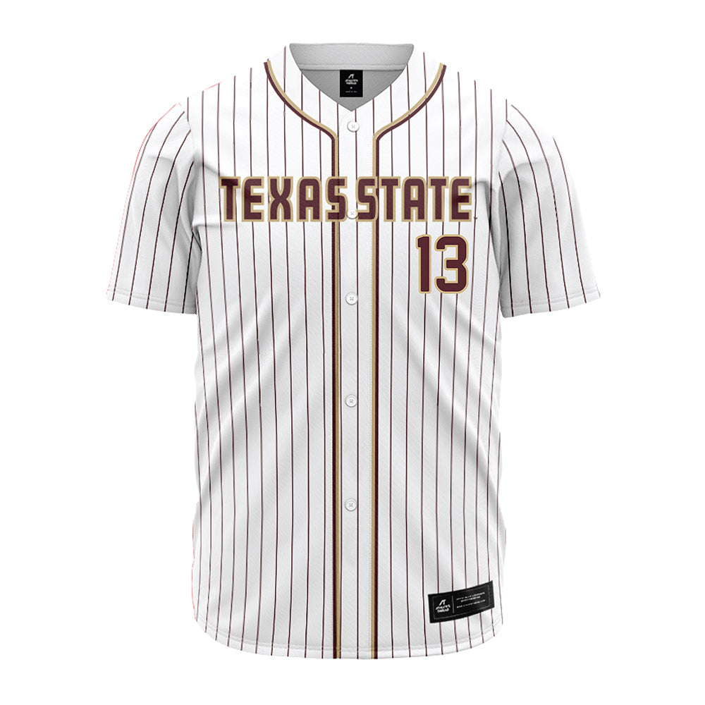 Texas State - NCAA Baseball : Jesus Tovar - White Jersey-0