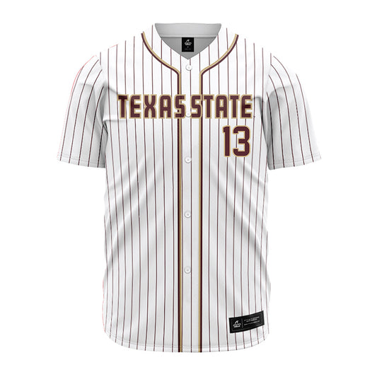Texas State - NCAA Baseball : Jesus Tovar - White Jersey-0