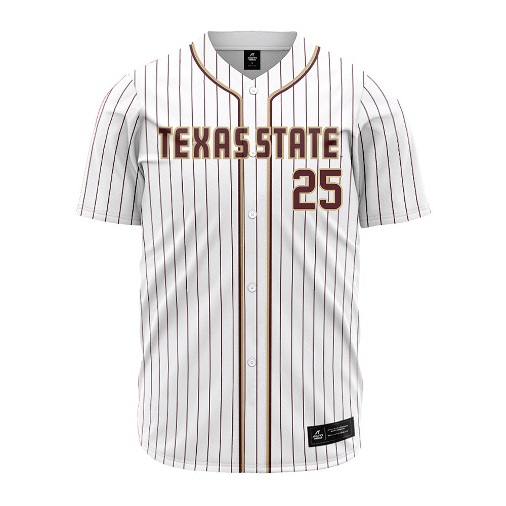 Texas State - NCAA Baseball : Blake Beheler - White Jersey-0