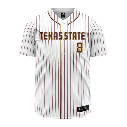Texas State - NCAA Baseball : Daylen Foor - White Jersey-0