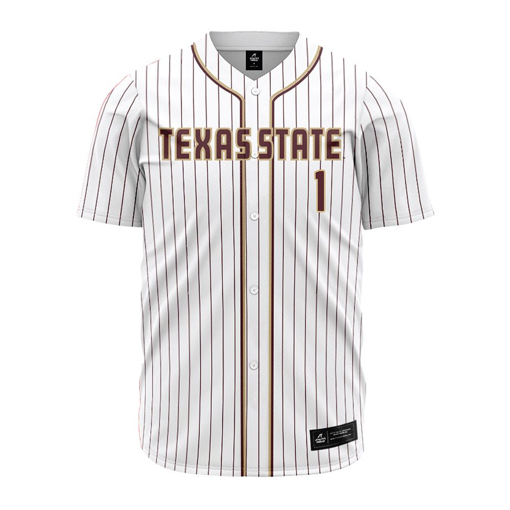 Texas State - NCAA Baseball : Jaxon McKnight - White Jersey-0