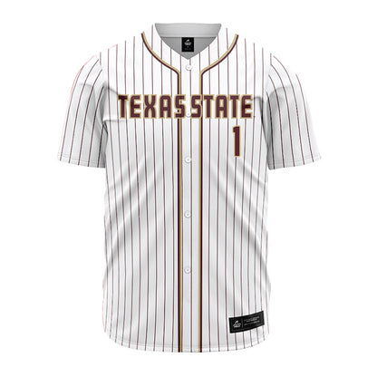 Texas State - NCAA Baseball : Jaxon McKnight - White Jersey-0