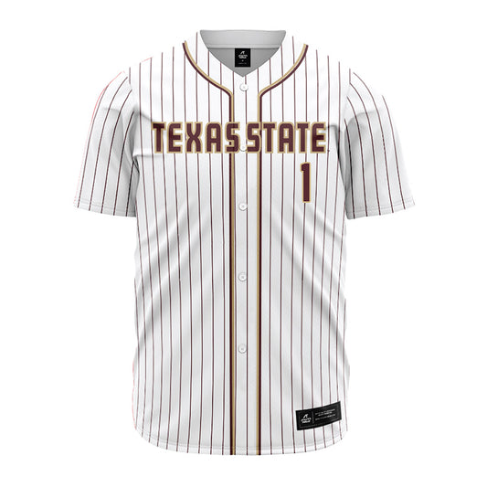 Texas State - NCAA Baseball : Jaxon McKnight - White Jersey-0
