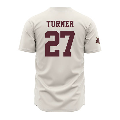 Texas State - NCAA Baseball : Trevyn Turner - Cream Jersey-1