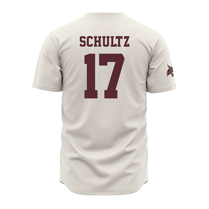 Texas State - NCAA Baseball : Logan Schultz - Cream Jersey-1