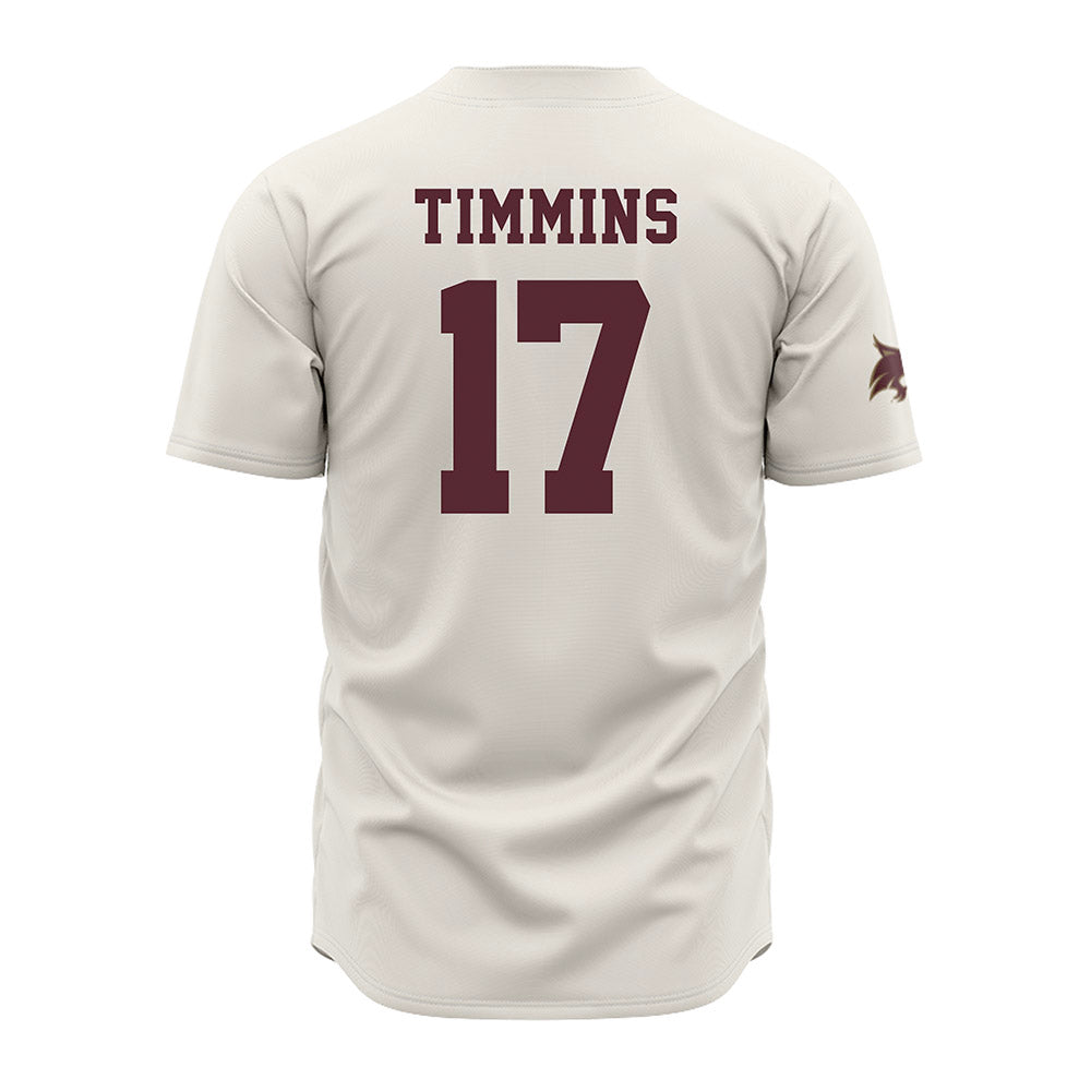 Texas State - NCAA Baseball : Braylen Timmins - Cream Jersey-1