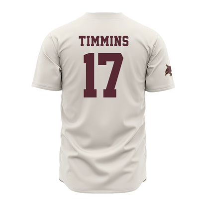 Texas State - NCAA Baseball : Braylen Timmins - Cream Jersey-1