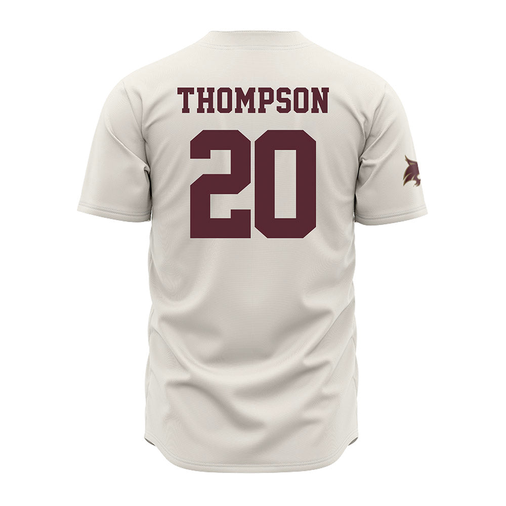 Texas State - NCAA Baseball : Kade Thompson - Cream Jersey-1