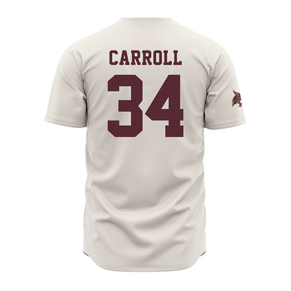 Texas State - NCAA Baseball : Coll Carroll - Cream Jersey-1