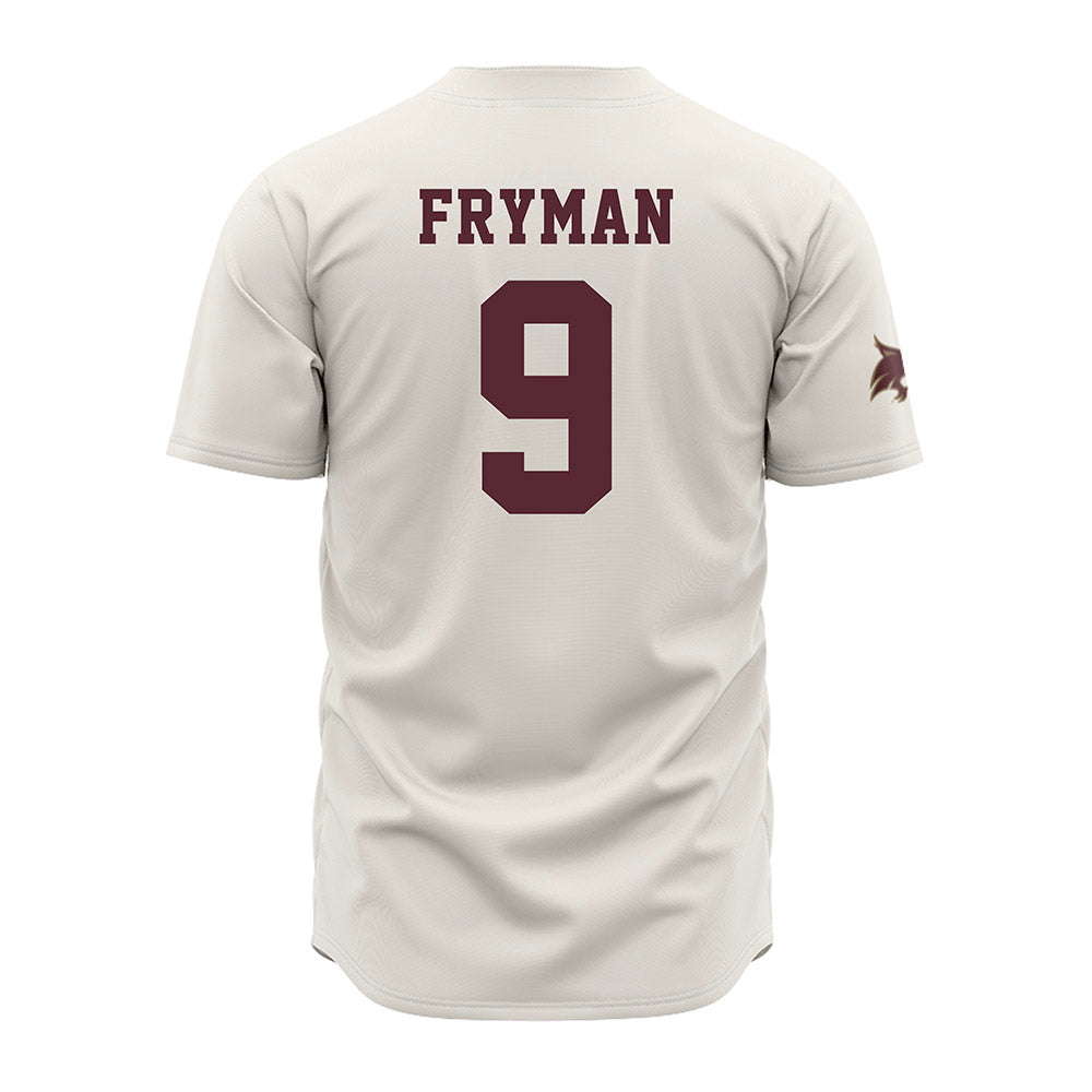 Texas State - NCAA Baseball : Bennett Fryman - Cream Jersey-1