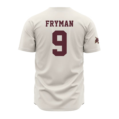 Texas State - NCAA Baseball : Bennett Fryman - Cream Jersey-1
