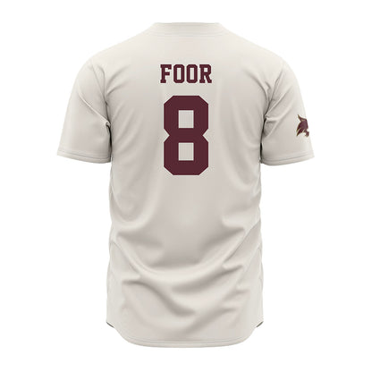 Texas State - NCAA Baseball : Daylen Foor - Cream Jersey-1