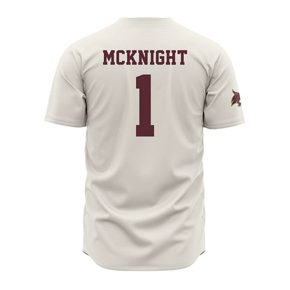 Texas State - NCAA Baseball : Jaxon McKnight - Cream Jersey-1