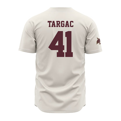 Texas State - NCAA Baseball : Titan Targac - Cream Jersey-1