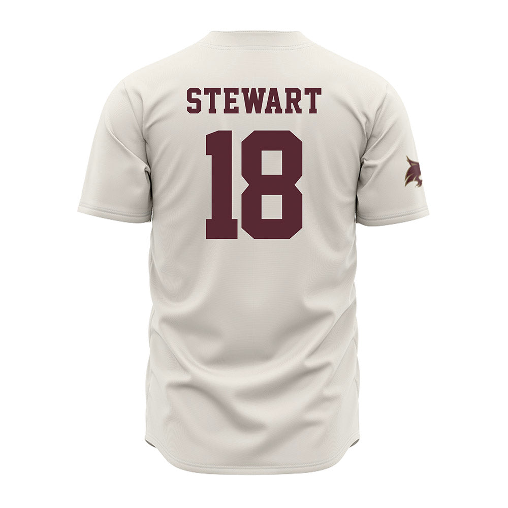 Texas State - NCAA Baseball : Jayden Stewart - Cream Jersey-1
