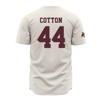 Texas State - NCAA Baseball : Jackson Cotton - Cream Jersey-1